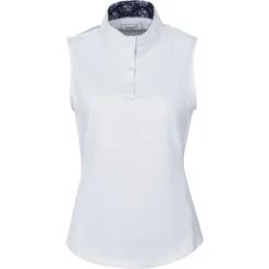 Dublin Womens Ria Sleeveless Competition Shirt - White / Navy