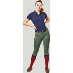 2022 Dublin Womens Cool It Everyday Riding Tights 100492402 - Olive Green Colour Olive Green -Dublin Sales 1004924026 DB Cool It Tights Image Null Hero.700x700