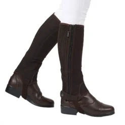 Dublin Adult's Easy-Care Half Chaps II (Brown)