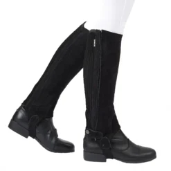 Dublin Adults Suede Half Chaps II (Black)