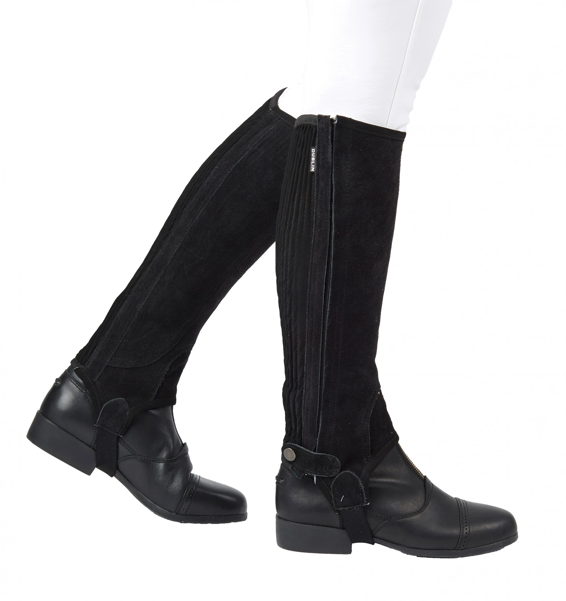 Dublin Adults Suede Half Chaps II (Black) 3 Dublin Adults Suede Half Chaps II (Black)