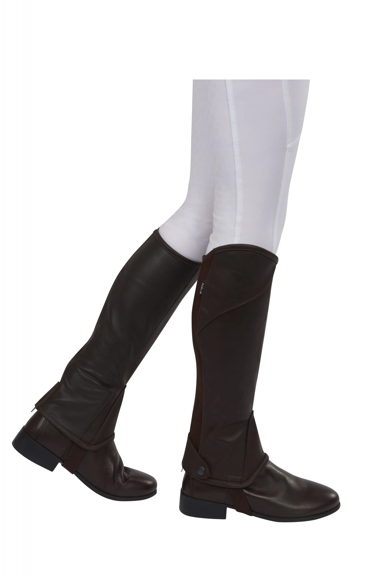 Dublin Child's Stretch Fit Half Chaps (Brown) 3 Dublin Child's Stretch Fit Half Chaps (Brown)