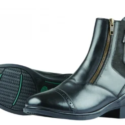 Dublin Ladies Evolution Double Zip Front Paddock Boots (Black)