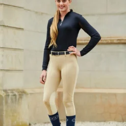 Dublin Ladies Performance Flex Knee Patch Riding Tights (Beige)