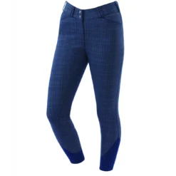 Dublin Ladies Prime Gel Full Seat Breeches (Navy Plaid)