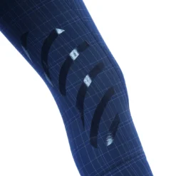 Dublin Ladies Prime Gel Knee Patch Breeches (Navy Plaid) -Dublin Sales 12498c