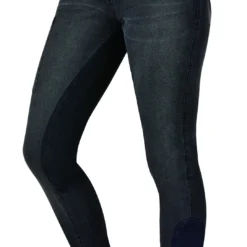 Dublin Ladies Shona Full Suede Seat Denim Breeches (Ash)