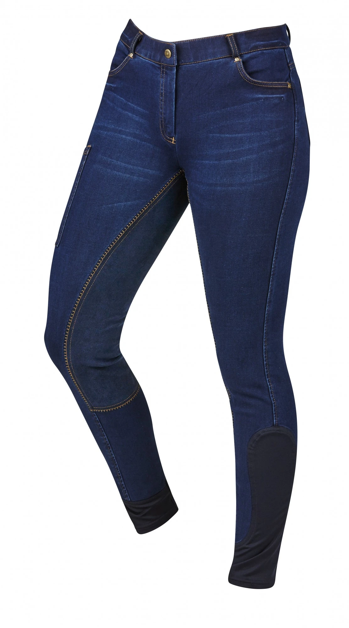 Dublin Ladies Shona Full Suede Seat Denim Breeches (Blue Denim/Navy) 3 Dublin Ladies Shona Full Suede Seat Denim Breeches (Blue Denim/Navy)