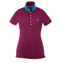 Dublin Ladies Lily Cap Sleeve Polo (Deep Crimson Red)