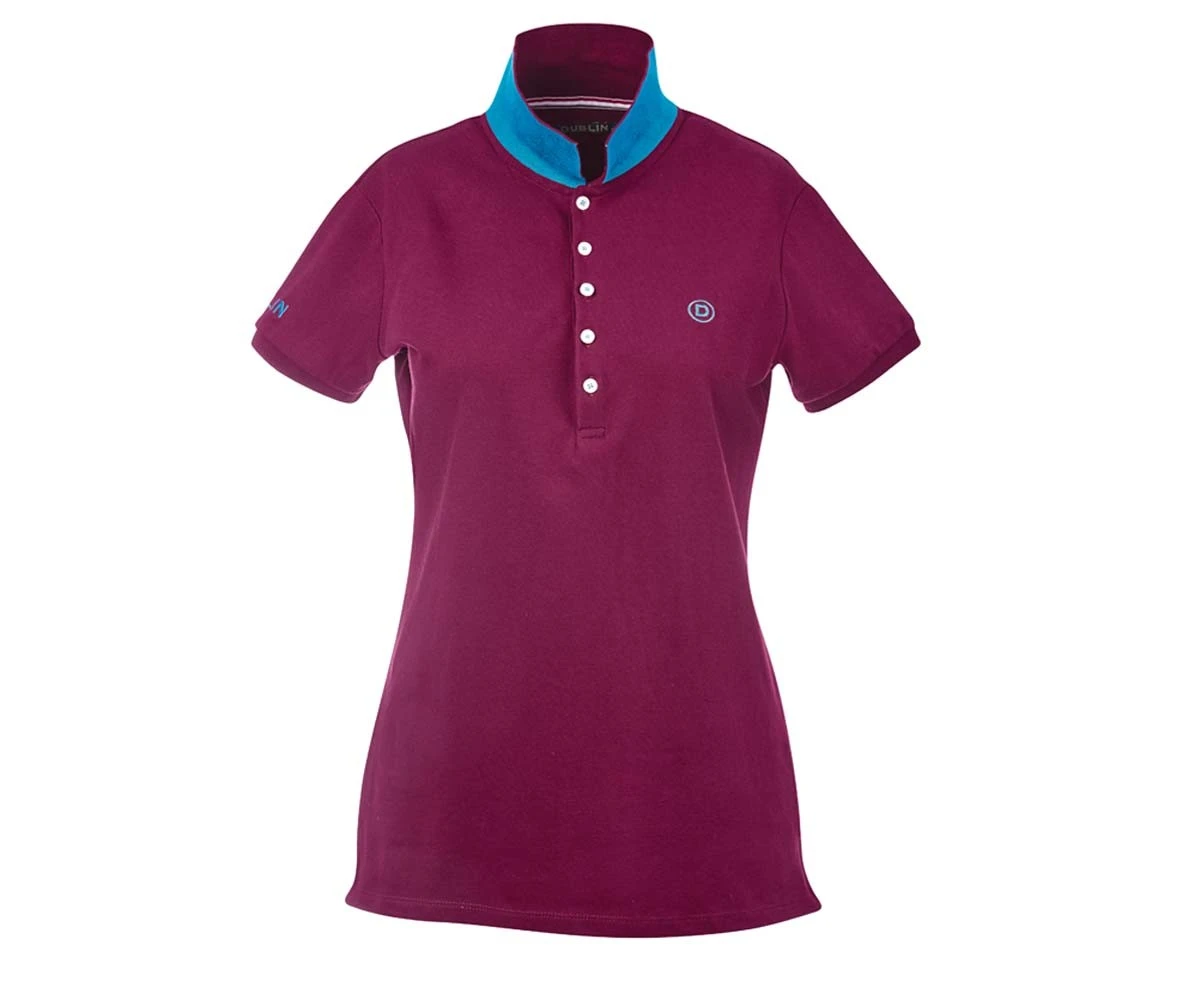 Dublin Ladies Lily Cap Sleeve Polo (Deep Crimson Red) 3 Dublin Ladies Lily Cap Sleeve Polo (Deep Crimson Red)