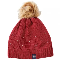 Dublin Ladies Sparkle Bobble Beanie (Deep Crimson Red)