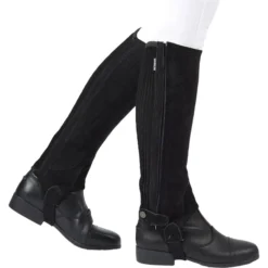 Dublin Childrens Suede Half Chaps II Black 591840
