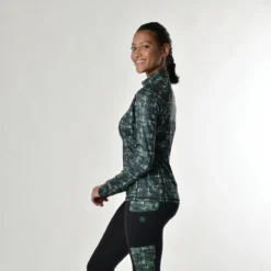 Dublin Ladies Sapphire Print Long Sleeve Top (Emerald) -Dublin Sales 19474e