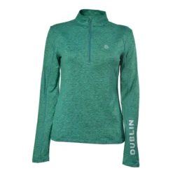 Dublin Ladies Erin 1/4 Zip Long Sleeve Top (Emerald)