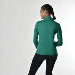 Dublin Ladies Erin 1/4 Zip Long Sleeve Top (Emerald) -Dublin Sales 19476d