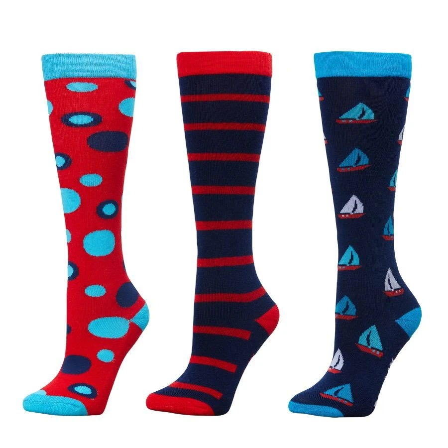 Dublin Adults 3 Pack Socks (Coral Spots) 3 Dublin Adults 3 Pack Socks (Coral Spots)