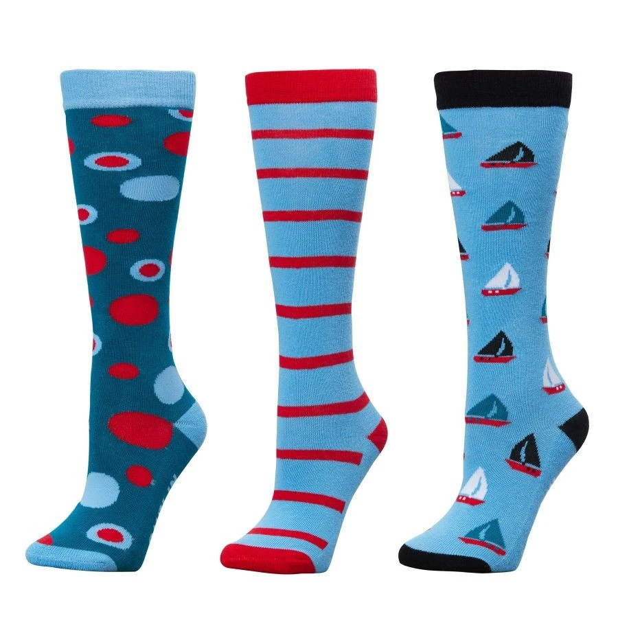 Dublin Adults 3 Pack Socks (Teal Spots) 3 Dublin Adults 3 Pack Socks (Teal Spots)