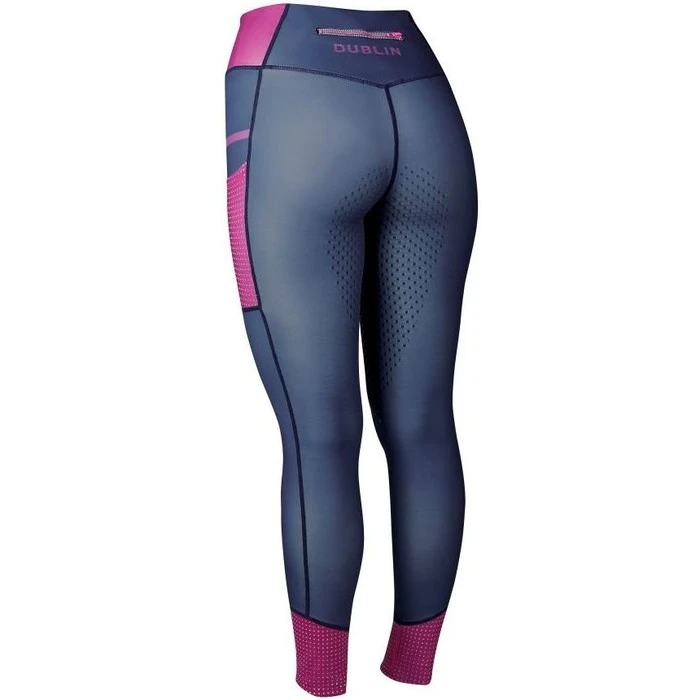 2022 Dublin Womens Power Tech Colour Block Full Grip Training Tights 1004091025 - Red Violet 4 2022 Dublin Womens Power Tech Colour Block Full Grip Training Tights 1004091025 - Red Violet - Image 2