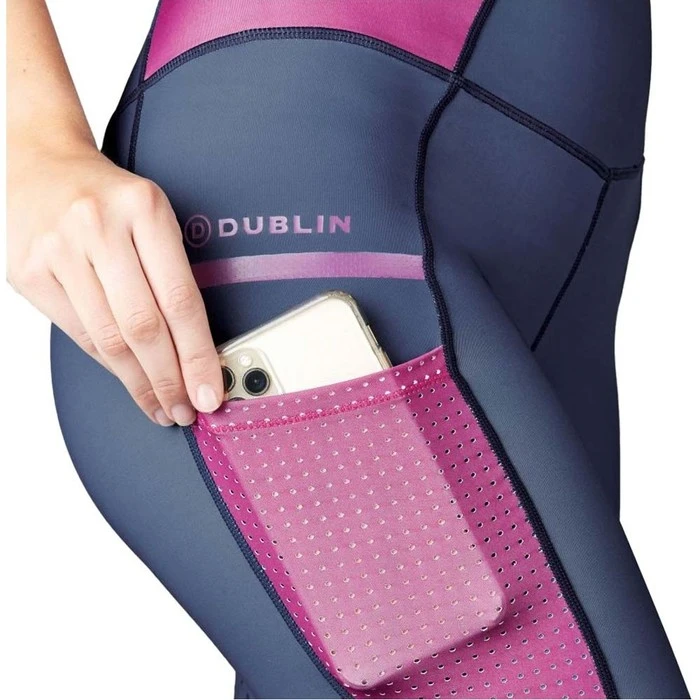 2022 Dublin Womens Power Tech Colour Block Full Grip Training Tights 1004091025 - Red Violet 7 2022 Dublin Womens Power Tech Colour Block Full Grip Training Tights 1004091025 - Red Violet - Image 5