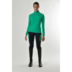 2022 Dublin Womens Giana 1/4 Zip Base Layer Long Sleeve Top 1010948010 - Emerald -Dublin Sales 4950 1010948000 EMERALD Giana LS OM Image Null Hero.700x700