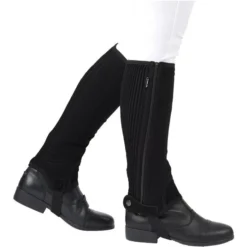 Dublin Childrens Easy-Care Half Chaps II Black