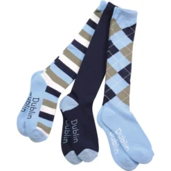 Dublin Womens Socks 3 Pack 301009 - Navy / Sky
